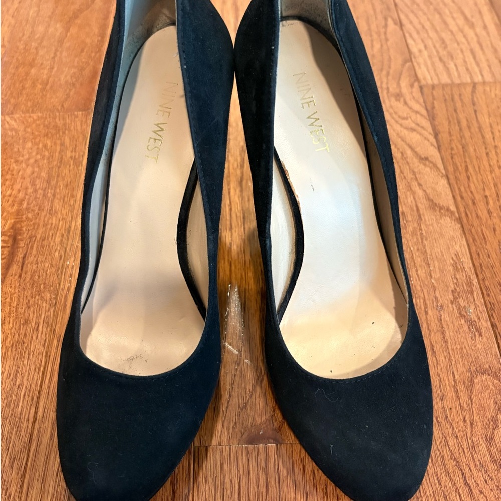 Nine West Black Suede Heels